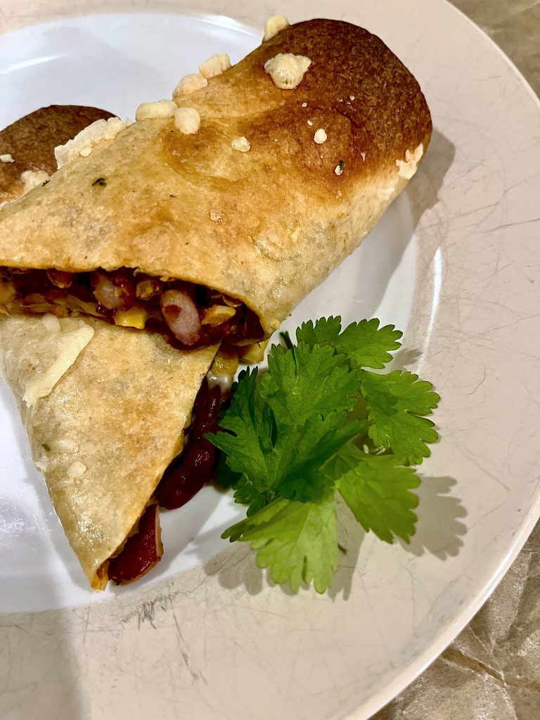 Knusprige Tortillas mit Linsenfüllung